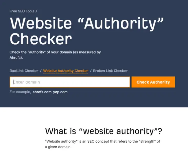 Ahrefs DR Checker - Free blogging tools for blogger