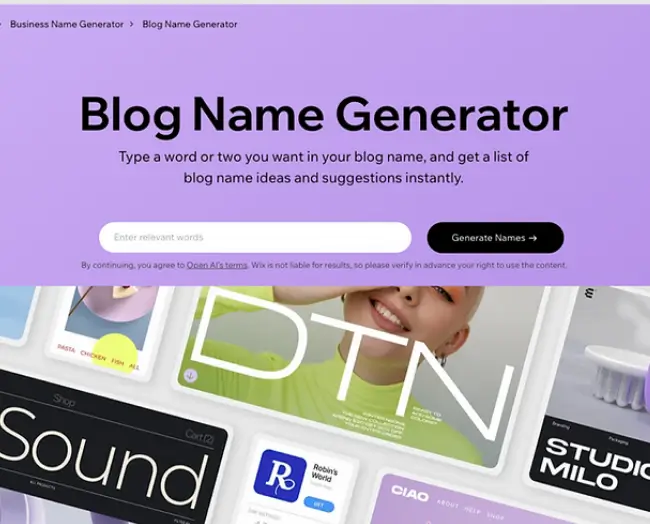 Blog Name Generator - Free blogging tools for blogger