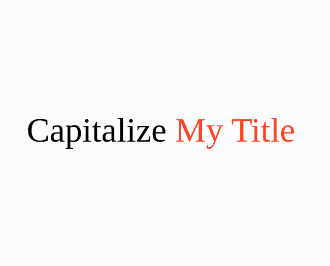 Capitalise my Title - Free blogging tools for blogger